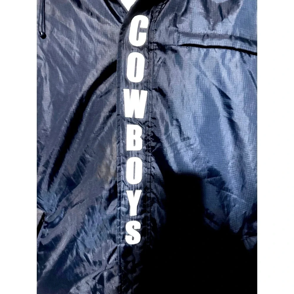 Dallas Cowboys NFL Vintage Puffer Coat Men's Large Hooded Logo Texas Football‎